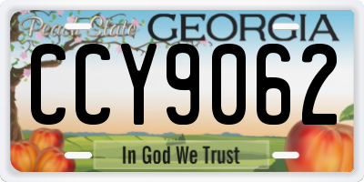GA license plate CCY9062
