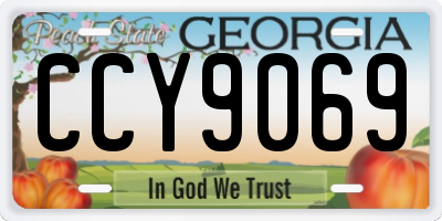 GA license plate CCY9069
