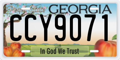 GA license plate CCY9071