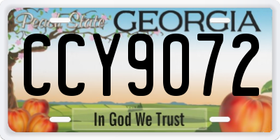 GA license plate CCY9072