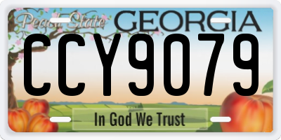 GA license plate CCY9079