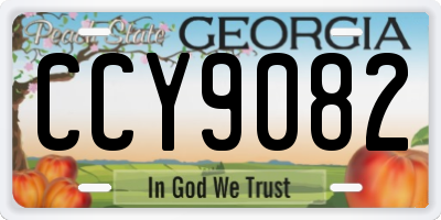 GA license plate CCY9082