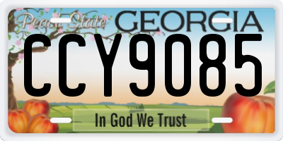 GA license plate CCY9085