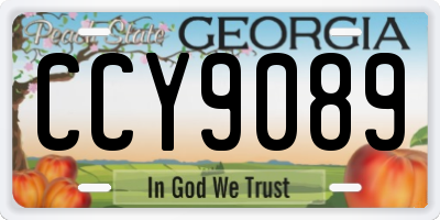 GA license plate CCY9089
