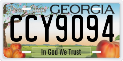 GA license plate CCY9094