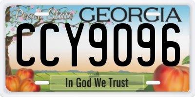 GA license plate CCY9096