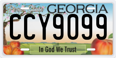 GA license plate CCY9099