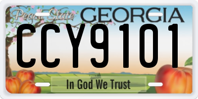GA license plate CCY9101