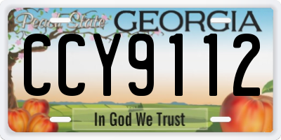 GA license plate CCY9112