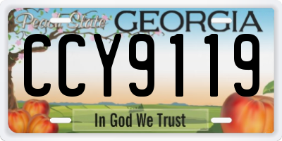 GA license plate CCY9119