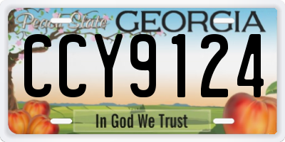 GA license plate CCY9124