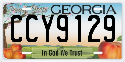 GA license plate CCY9129