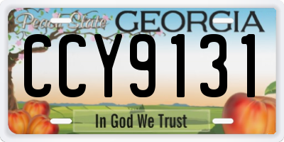 GA license plate CCY9131