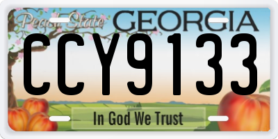 GA license plate CCY9133
