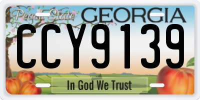 GA license plate CCY9139