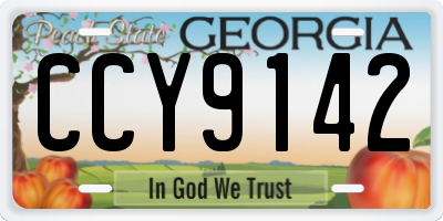 GA license plate CCY9142