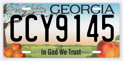 GA license plate CCY9145