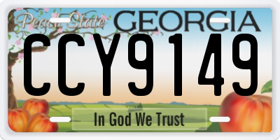 GA license plate CCY9149