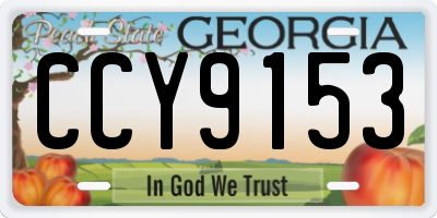 GA license plate CCY9153
