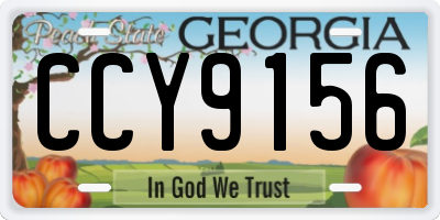 GA license plate CCY9156