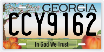 GA license plate CCY9162