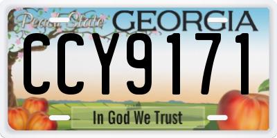 GA license plate CCY9171