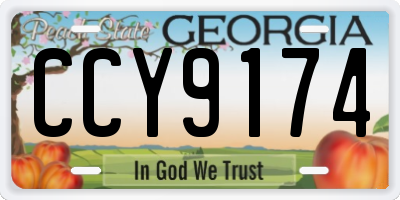 GA license plate CCY9174