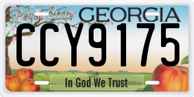GA license plate CCY9175