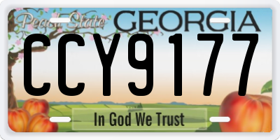 GA license plate CCY9177