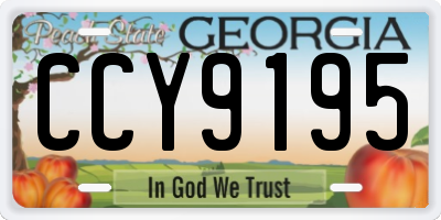 GA license plate CCY9195