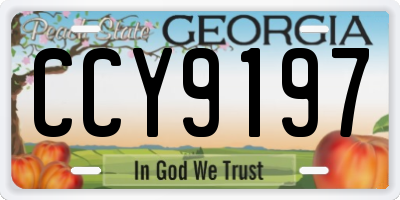 GA license plate CCY9197