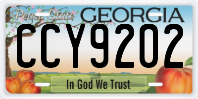 GA license plate CCY9202