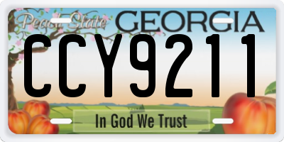 GA license plate CCY9211