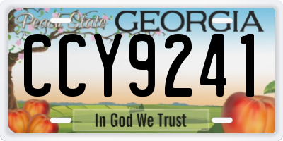 GA license plate CCY9241