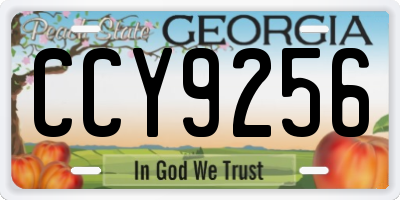 GA license plate CCY9256