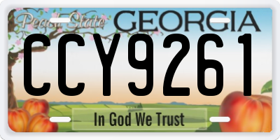 GA license plate CCY9261