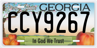 GA license plate CCY9267