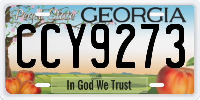 GA license plate CCY9273