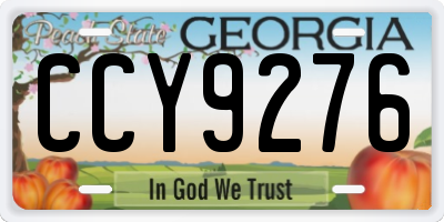 GA license plate CCY9276