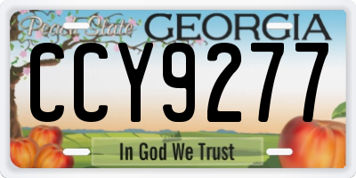 GA license plate CCY9277