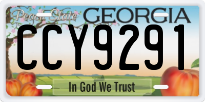 GA license plate CCY9291