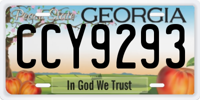 GA license plate CCY9293