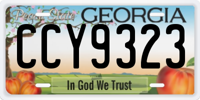 GA license plate CCY9323