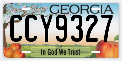 GA license plate CCY9327
