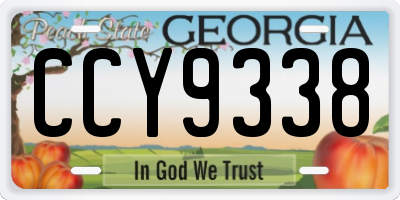 GA license plate CCY9338