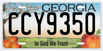 GA license plate CCY9350