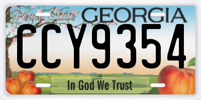 GA license plate CCY9354