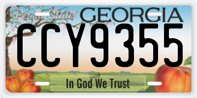 GA license plate CCY9355