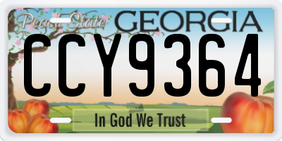 GA license plate CCY9364