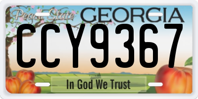 GA license plate CCY9367